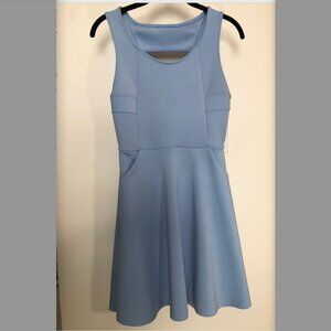 Cute blue dress, size 4, keyhole back, flippy skirt